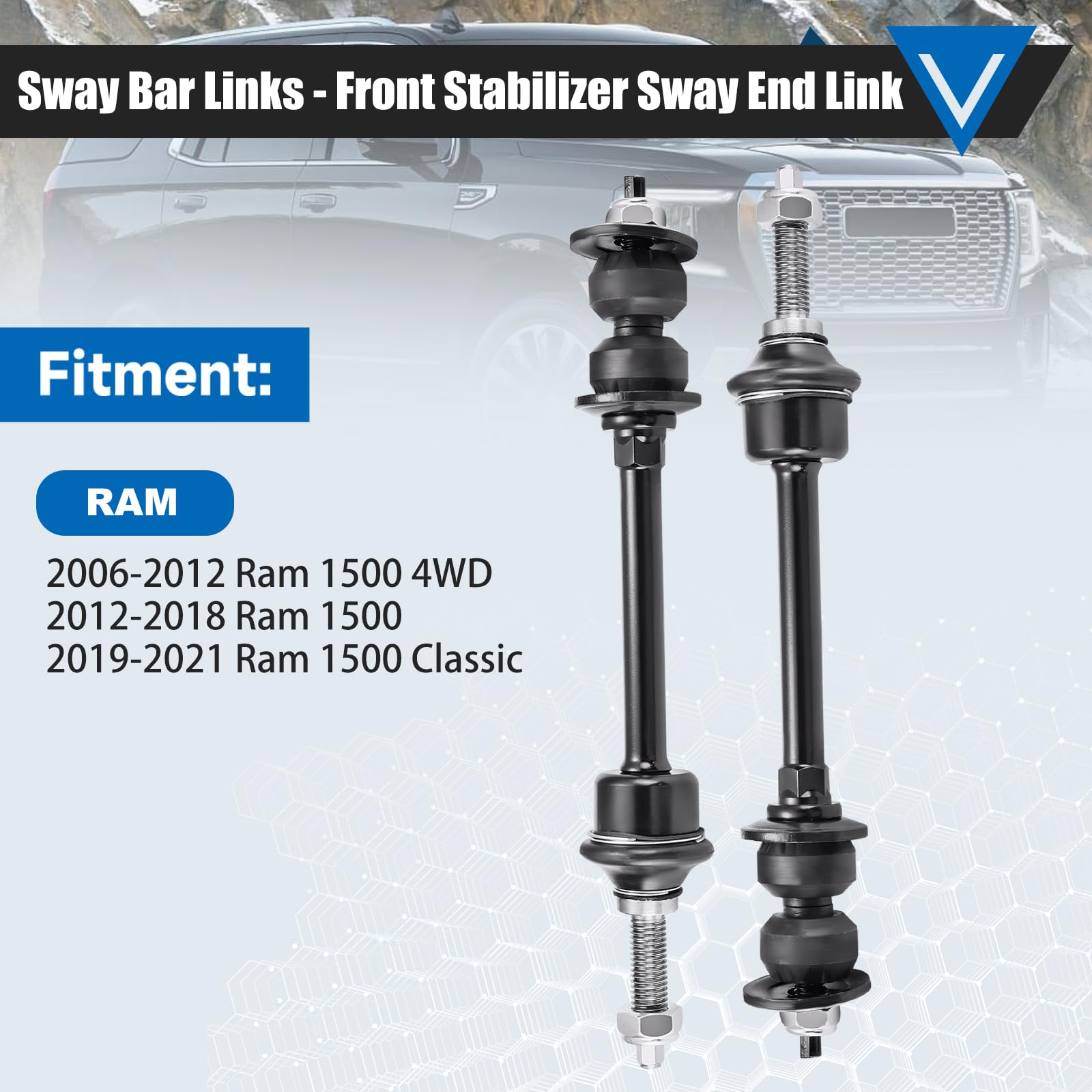 Amazon.com: K80894 Front Sway Bar Link Kit Compatible With 2006